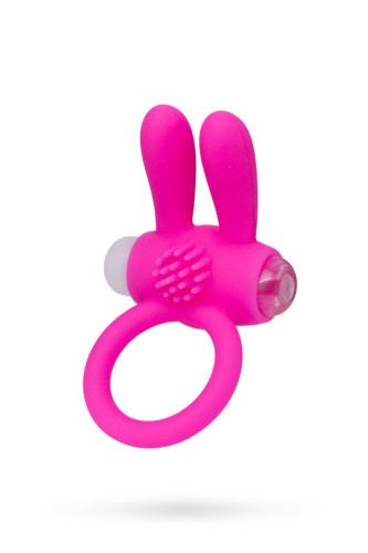 Toyfa A-Toys - Виброкольцо с ушками и шипами, 2.5 см (розовое)