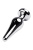 TOYFA Metal Silver anal plug - серебристая анальная пробка с кристаллом, 9х4 см (прозрачный)