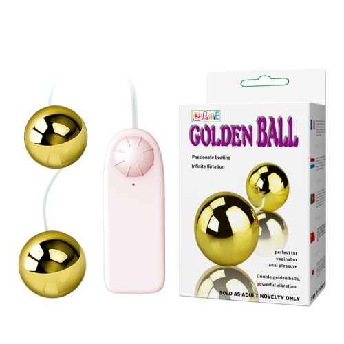 LyBaile Golden Ball вагинальные шарики с вибрацией и смещенным центром тяжести, 3.5 см