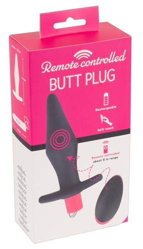 Orion Remote Control Butt Plug - Анальная пробка с вибрацией, 14х3.5 см (фиолетовый) - sex-shop.ua