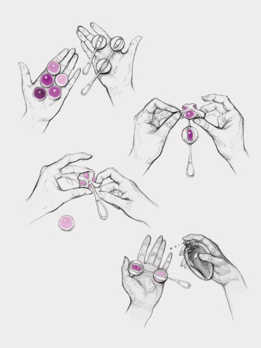 Gvibe Geisha Balls 3 - Шарики для тренировки интимных мышц, 3 см (розовый) - sex-shop.ua