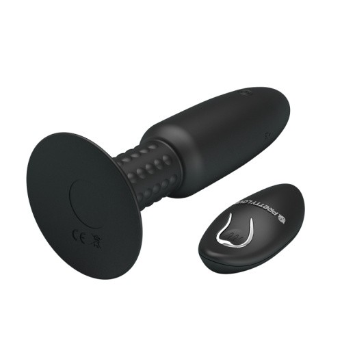 Pretty Love Beaded for xtra pleasure Plug Black - Анальная пробка с вибрацией, 14,6х3,6 см (черный)