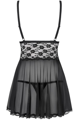 Obsessive Letica babydoll - сексуальный бэби долл, S/M (чёрный)