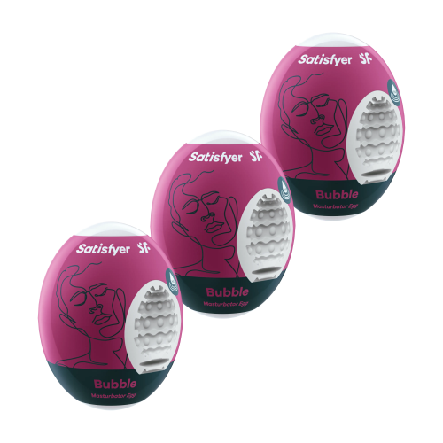 Satisfyer Masturbator Egg 3er Set Bubble - Набор мастурбаторов яиц, 3 шт