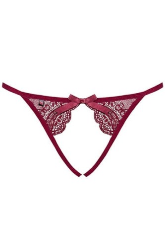 Obsessive Miamor otwarte - еротичні трусики з доступом, S/M (бордовий) - купити в Україні | Секс шоп SEX-SHOP.ua