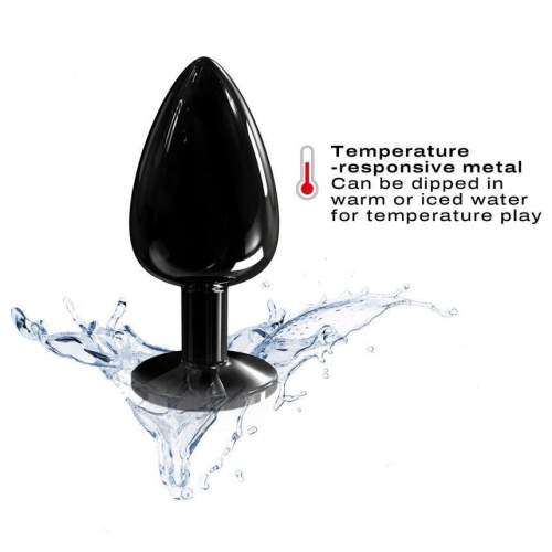 Dorcel - Diamond Plug - Металева анальна пробка з прикрасою у вигляді кристала (чорна) L - купити в Україні | Секс шоп SEX-SHOP.ua