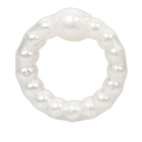 Кольцо на пенис Pearl Beaded Prolong Ring (белый)