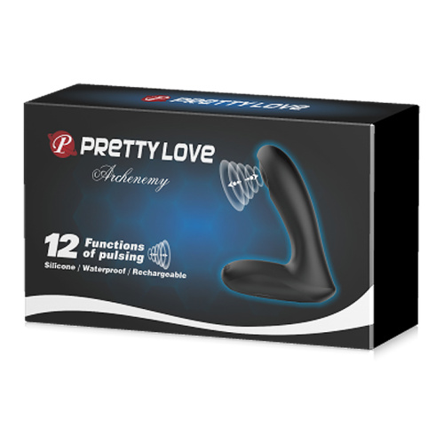Pretty Love Archenemy Pulsator Black - Стимулятор простати, 12,1 см (черный) - sex-shop.ua