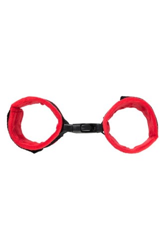 Anonymo Handcuffs Velour - м'які наручники, (червоні)