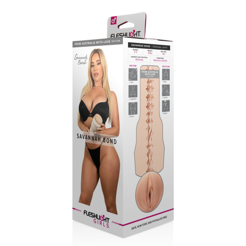 Fleshlight Girls Savannah Bond – From Australia With Love - мастурбатор вагина, 24,8 см (телесный)