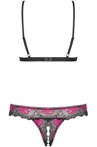 Obsessive Tulia set otwarty - спокусливий комплект, S/M (чорний) - купити в Україні | Секс шоп SEX-SHOP.ua