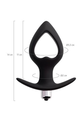 Toyfa Popo Pleasure Anal Plug Cordis M Vibro - Анальна вібропробка, 14х5.5 см - купити в Україні | Секс шоп SEX-SHOP.ua