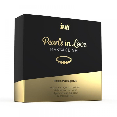 Intt Perls Love - набор для интимного массажа с жемчужным ожерельем, 15 мл - sex-shop.ua
