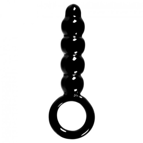 Kinx Rippled Ice Anal Teaser Black - анальный стимулятор, 11х3 см (черный)