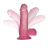 LoveToy 6" Jelly Studs Dildo - гибкий фаллоимитатор с присоской, 15х3.5 см (розовый)