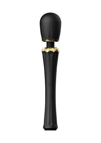 Zalo Kyro Wand мощный перезаряжаемый вибромассажер с 2 насадками, 29.1х5.35 см (чёрный) - sex-shop.ua