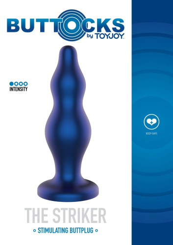 TOYJOY Striker Buttplug - Анальна пробка,12 см (синій) - купити в Україні | Секс шоп SEX-SHOP.ua