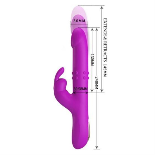 LyBaile Pretty Love Reese Vibrator Purple - Вибратор кролик, 24,8 см (фиолетовый)