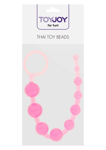 Toy Joy Thai Toy Beads - анальний ланцюжок, 25х2.5 см (рожевий)