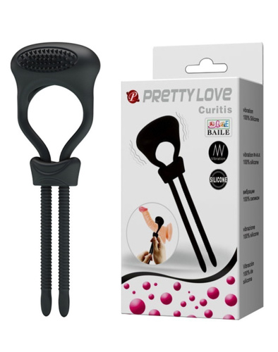 Pretty Love Curitis Penis Loop Black - Ерекційна петля, 13,5 см (чорний)