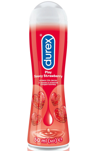 Durex Play Sweet Strawberry водный лубрикант с ароматом клубники, 50мл - sex-shop.ua