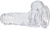 Addiction Crystal Clear Dildo with Balls  6" прозрачный фаллоимитатор с присоской, 15.2х3.8 см - sex-shop.ua