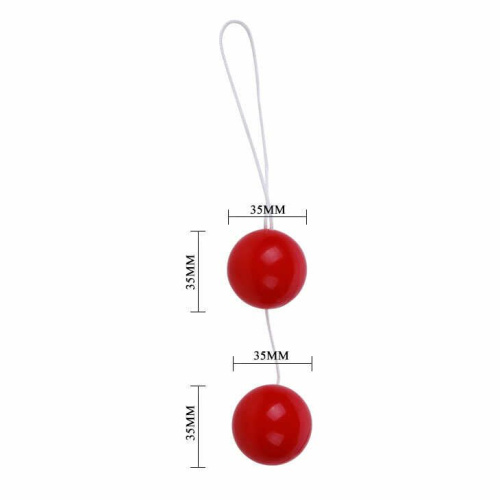 Twins Ball - Вагинальные шарики, 19 см (красные)