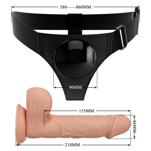 Страпон на ремені Pretty Love Harness Briefs Jerry 7.6