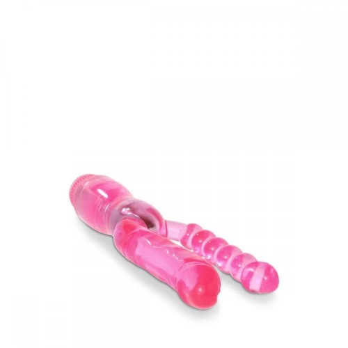 Evolved Dual Pleasure Vibe - Двойной вибратор, 27х2.5 см (розовый) - sex-shop.ua