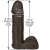 Doc Johnson Vac-U-Lock™ 8" Realistic Chocolate - насадка-фаллоимитатор с мошонкой, 18,5х5,1 см