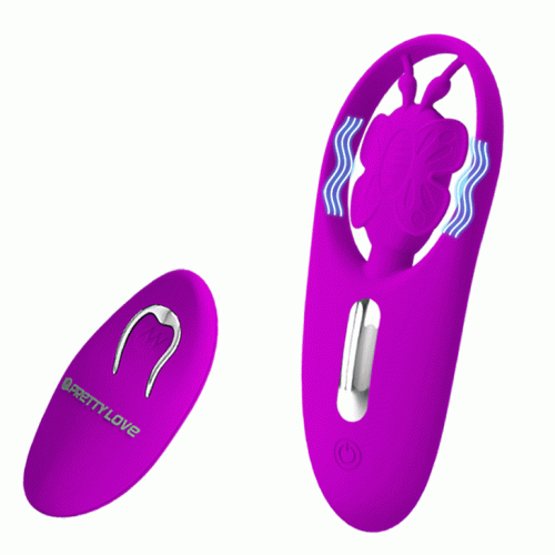 LyBaile Pretty Love Dance Butterfly Stimulator Purple - вібратор для клітора у вигляді метелика, 10.8х4 см (фіолетовий)