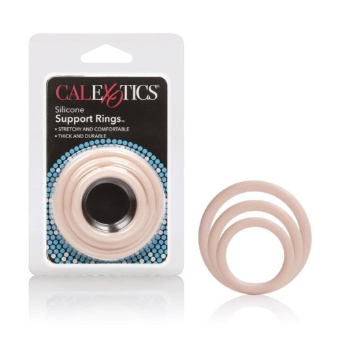 Эрекционные кольца Silicone Support Rings (белый) - sex-shop.ua