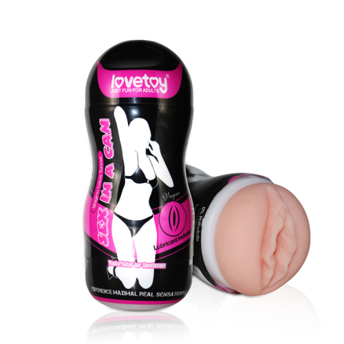 LoveToy Sex In A Can Vagina Lotus Tunnel - Мастурбатор, 16.5 см (телесный)