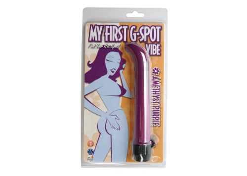 Topco Sales My First G-Spot 7.5 - Вибратор для точки G, 18.4х2.5 (пурпурный) - sex-shop.ua