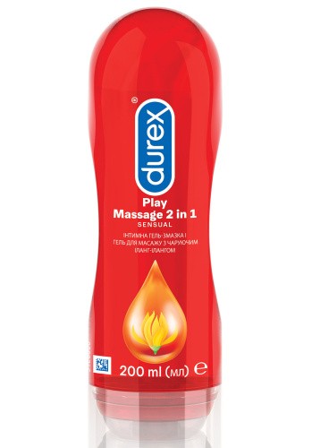 Durex Play Massage Sensual - смазка на водной основе 2 в 1 иланг-иланг, 200 мл - sex-shop.ua