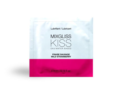 MixGliss Kiss Wild Strawberry - Пробник лубриканту, 4 мл