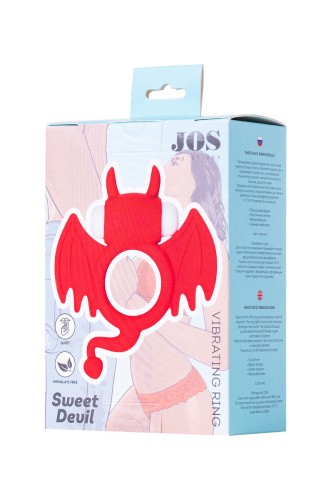 Toyfa Jos Sweet Devil - виброкольцо, 8.5х3.5 см (красный)