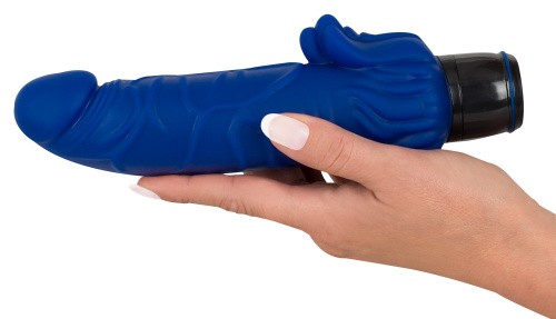 Vibra Lotus Big Vibrator - Реалистичный вибратор, 21.5 см (синий) - sex-shop.ua