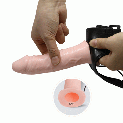 Vibrating Strap On Flesh - Страпон, 15.5х4.2 см (телесный)