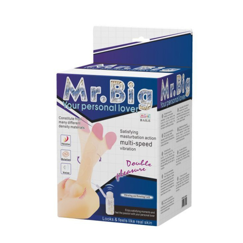 Вибратор Mr.Big Vibrating & Rotating Cock Flesh, 21 см