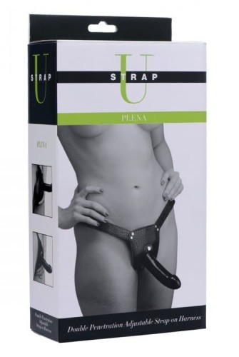 Strap U Dual Pleasure Strap On - Двойной страпон, 15,2х3,8 см - sex-shop.ua
