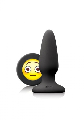 NS Novelties Mojis Plug #OMG Medium - средняя анальная пробка, 10,5х3,7 см (черный) - sex-shop.ua