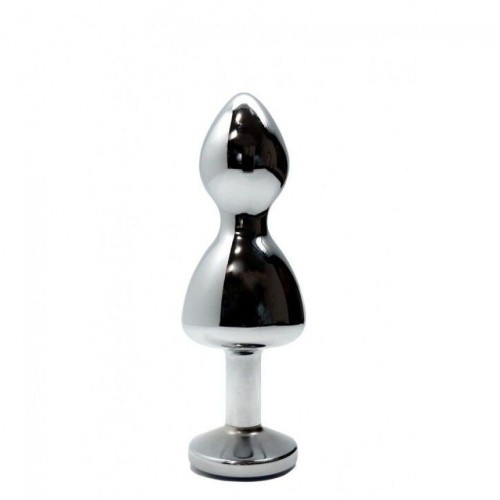 Wooomy Lollypop Double Ball Metal Plug S - Анальная пробка, 8.5х2.8 см (голубой)