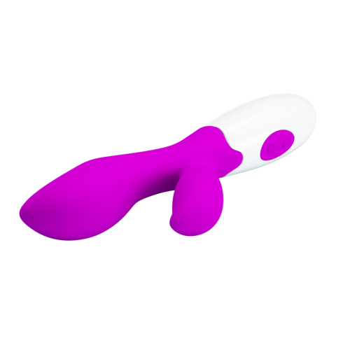 Pretty Love Newman Silicone Vibrator - Стильный силиконовый вибратор-кролик, 20х3.8 см (фиолетовый)
