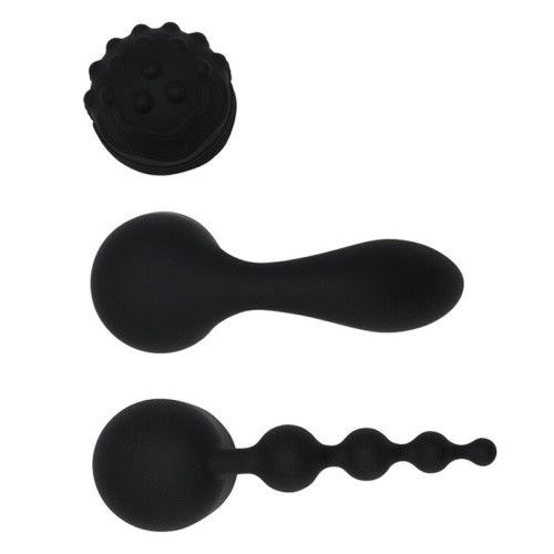 Pornhub Spell Wand Set - Вибромассажер с тремя насадками, 30х3 см.