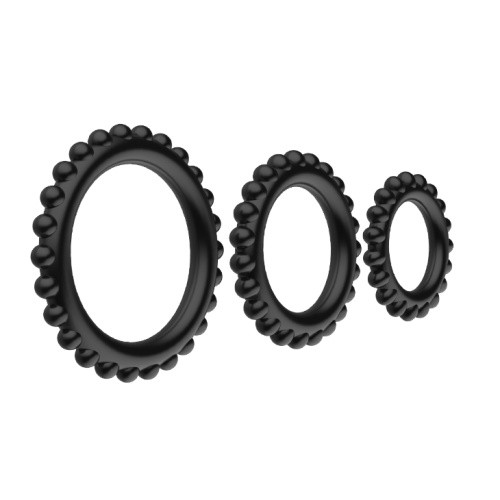 LyBaile Titan Cock Ring Set набір рельєфних ерекційних кілець різного діаметру, 3 шт. - купити в Україні | Секс шоп SEX-SHOP.ua