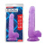 Hi-Rubber 7.7" Dildo Purple - Фаллоимитатор с мошонкой, 19,5 см (фиолетовый) - sex-shop.ua