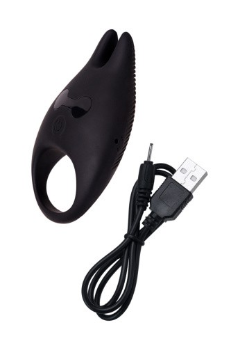 Toyfa Erotist Diablo - виброкольцо с ушками, 8х2.6 см (черный)