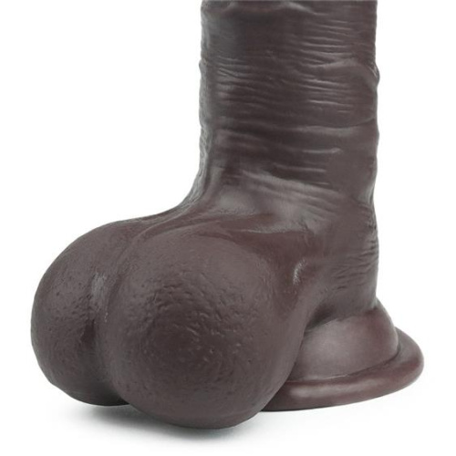 LoveToy - Sliding Skin Dual Layer Dong 7.8 - Фаллоимитатор, 19.5х4.5 см (коричневый)