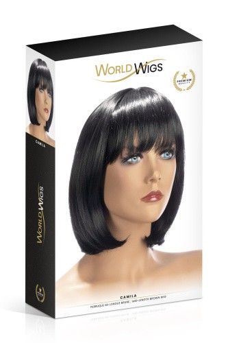 World Wigs Camila Mid Length Brown - Парик (коричневый) - sex-shop.ua